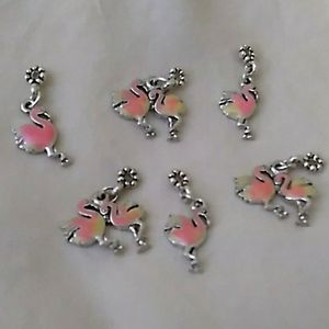Pink Flamingo Charm Set